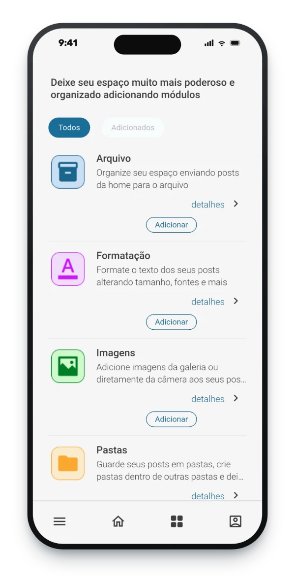 iPhone com a tela do PlaceVox